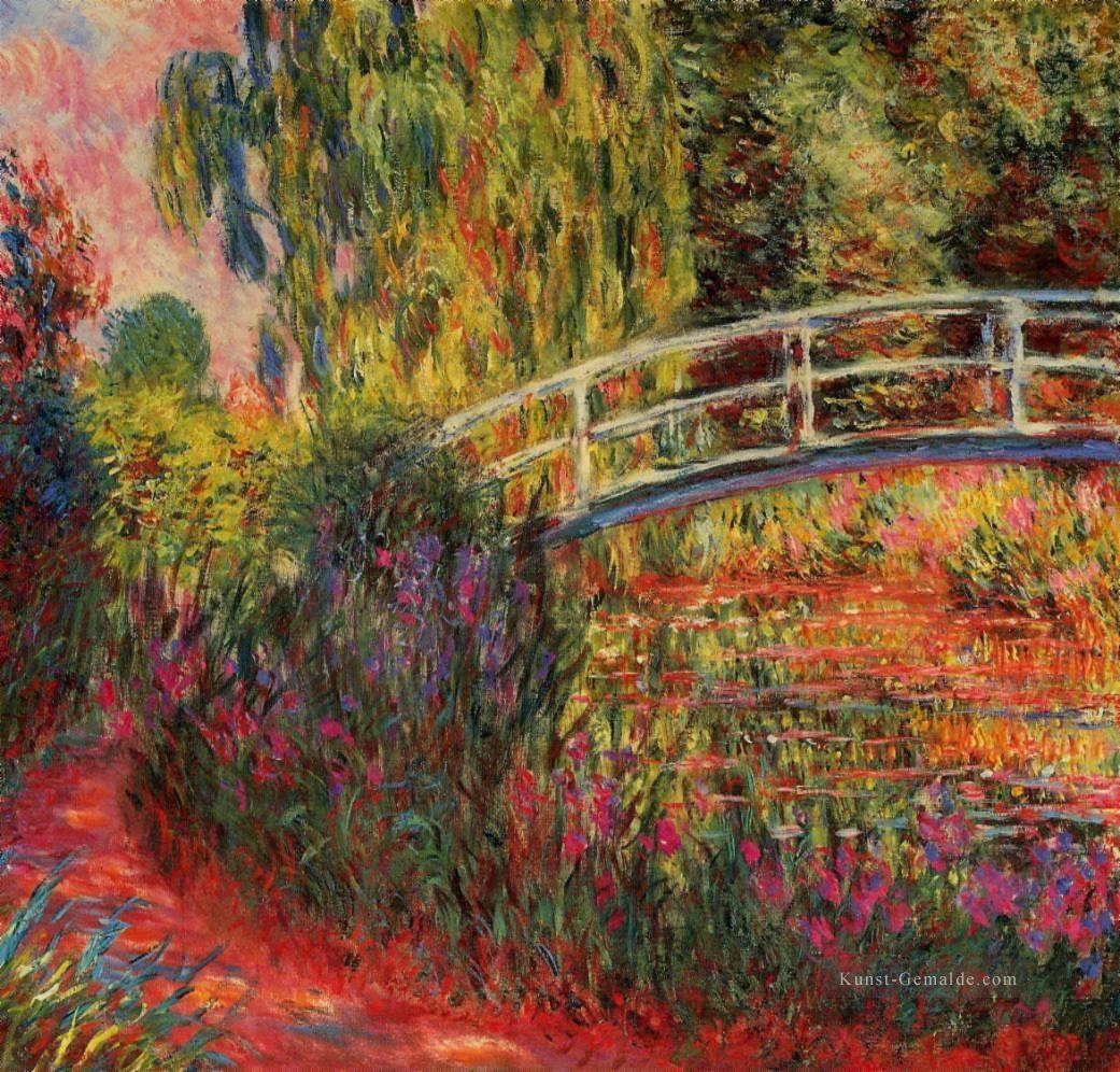 Seerose Teichwasser Iris Claude Monet impressionistische Blumen Ölgemälde